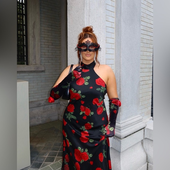 For Love And Lemons Dresses & Skirts - Floral Formal Maxi Dress with Gloves